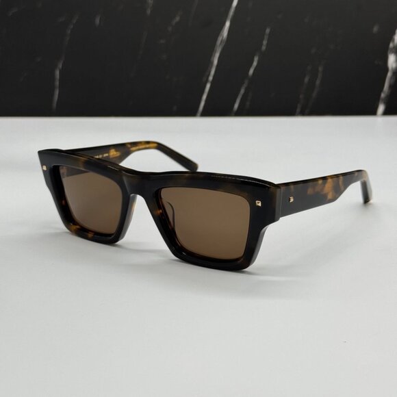 NEW XXII VLS-106B-50 VALENTINO SUNGLASSES HAVANA UNISEX EYEWEAR VALENTINO - Picture 4 of 11